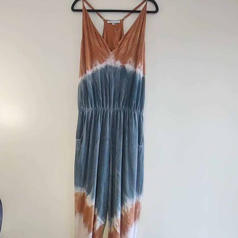 YFB Young Fabulous Broke Tie-Dye Tank Top Racer Back Jumpsuit Boho Indie  Medium - Picture 5 of 11